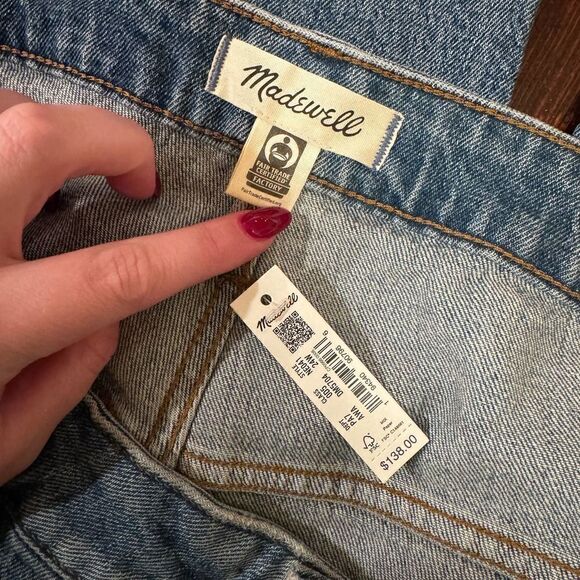 NWT Madewell Mid-Rise Perfect Vintage Jean Ainsdale Knee-Rip Size 24W - Picture 6 of 16